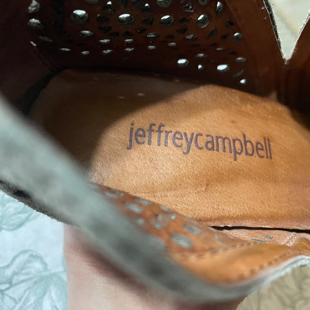 Jeffrey Campbell Taupe Perforated Ankle Booties - Picture 8 of 9